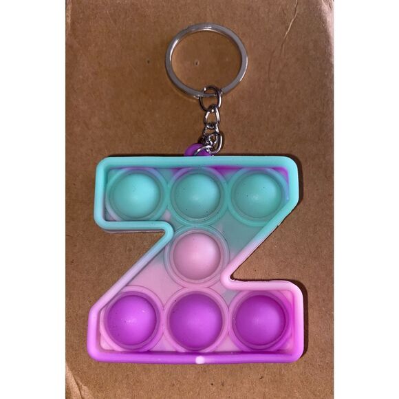 ☀️3/$12☀️ Letter Z Pop Fidget Toy Keychain - Picture 1 of 3